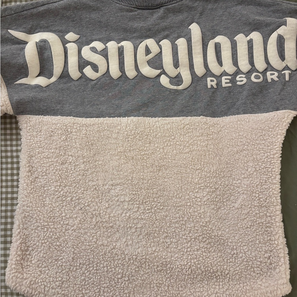 Disney Gray and Cream Sherpa Sweatshirt